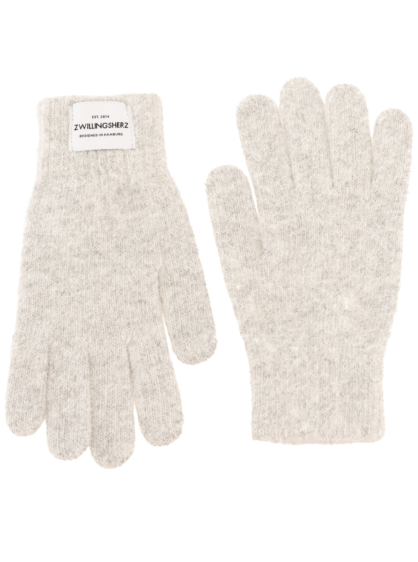 Zwillingsherz Damen Handschuhe Wollmix Zwillingsherz Patch "Uni"