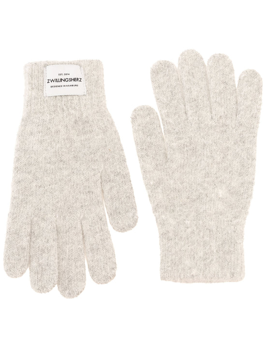 Zwillingsherz Damen Handschuhe Wollmix Zwillingsherz Patch "Uni"