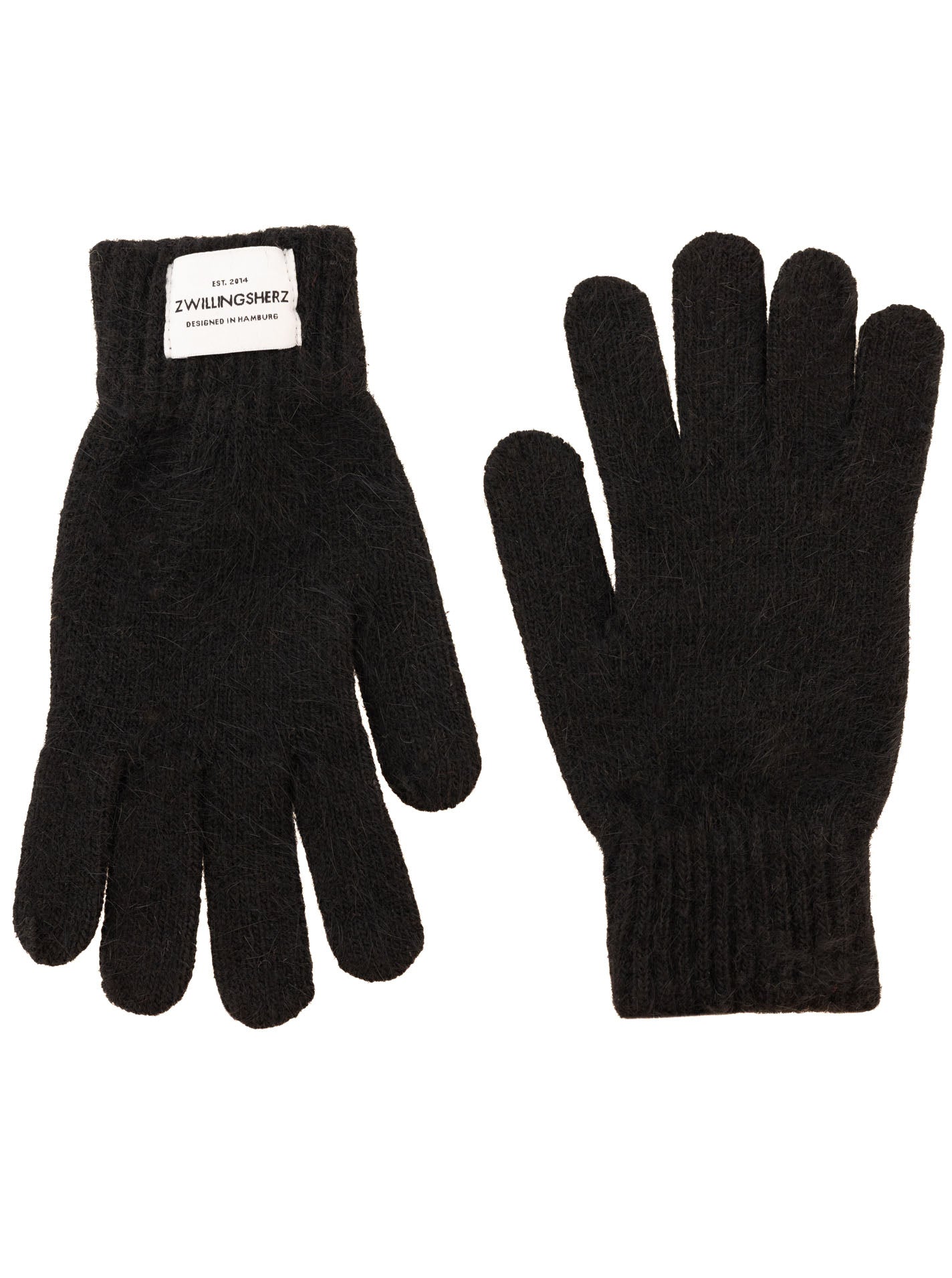 Zwillingsherz Damen Handschuhe Wollmix Zwillingsherz Patch "Uni"