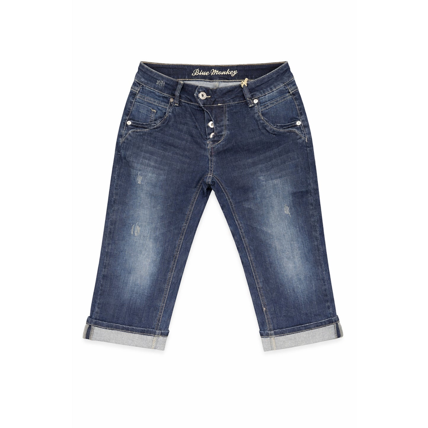 Blue Monkey Damen Jeanshose Capri 57Manie