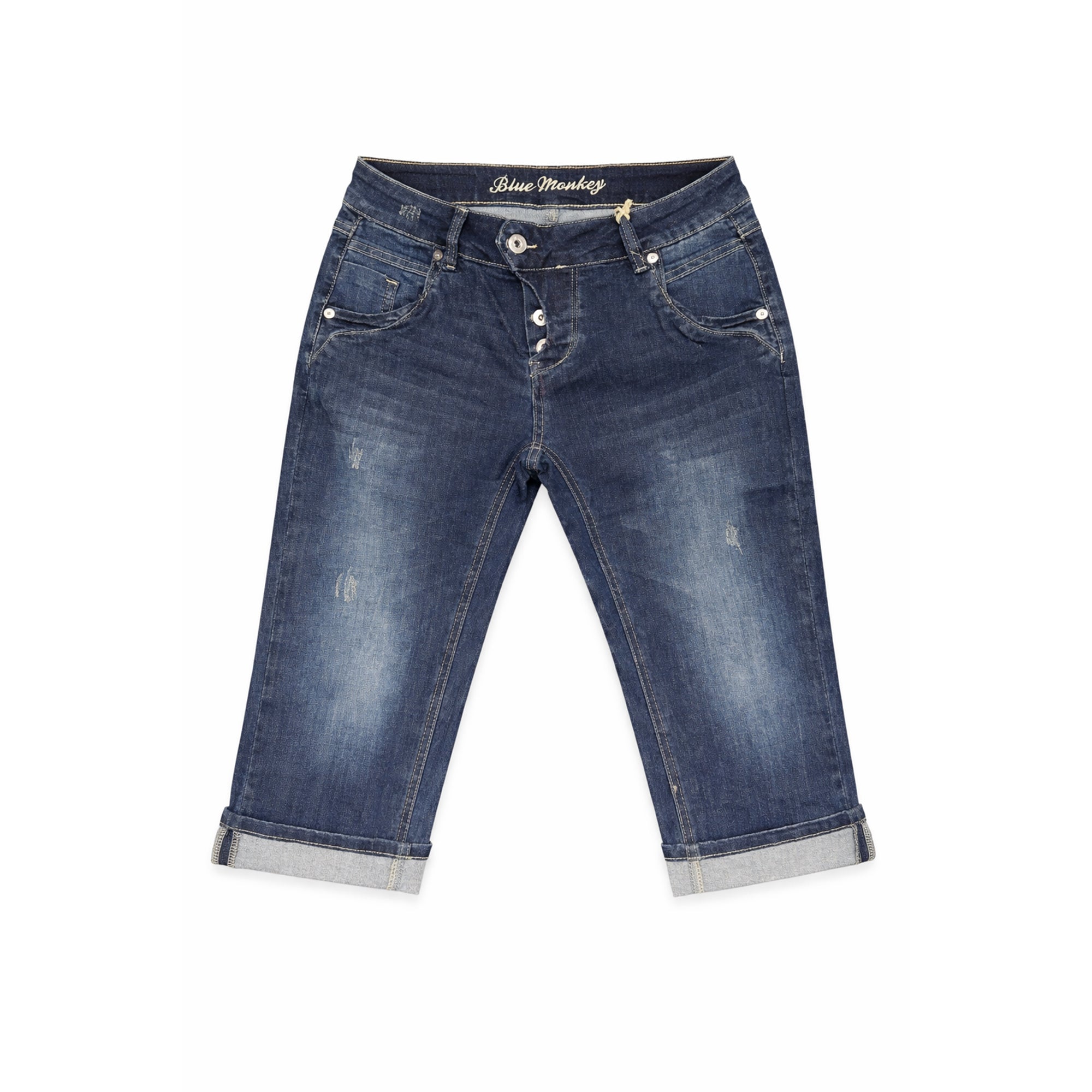 Blue Monkey Damen Jeanshose Capri 57Manie