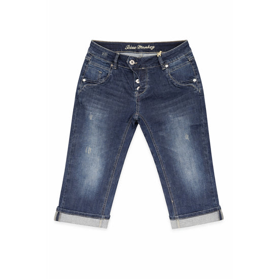 Blue Monkey Damen Jeanshose Capri 57Manie