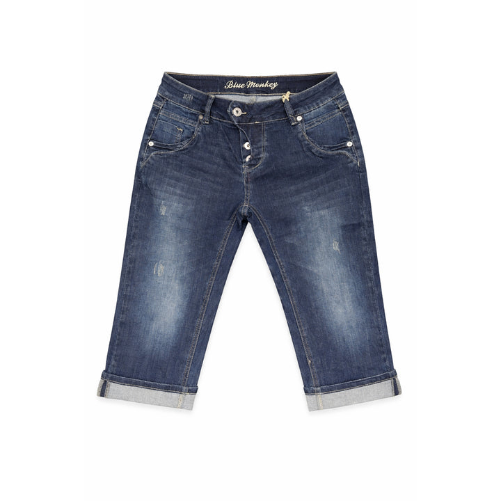 Blue Monkey Damen Jeanshose Capri 57Manie