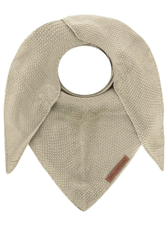 Zwillingsherz Damen Dreieckstuch Grobstrick "Uni & Patch"
