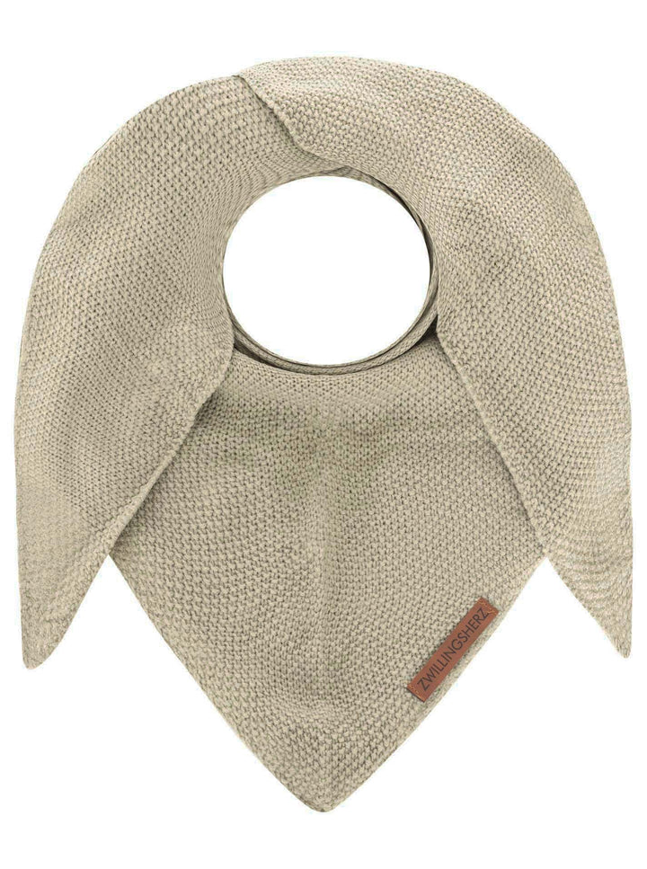 Zwillingsherz Damen Dreieckstuch Grobstrick "Uni & Patch"