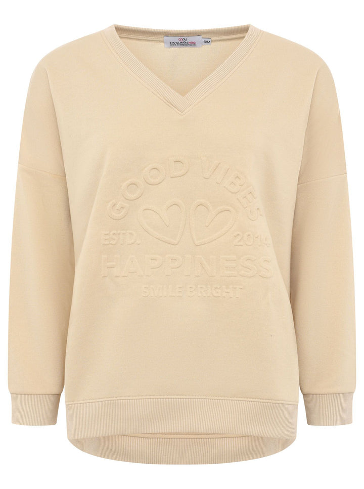 Zwillingsherz Damen Pullover "Happiness Vibes"