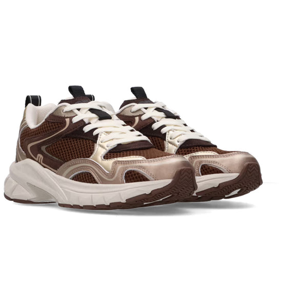 Maruti Damen Schuhe Sneaker Novi Leather/textile Brown Dark Brown - Metallic
