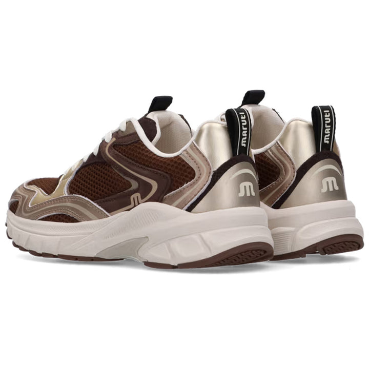 Maruti Damen Schuhe Sneaker Novi Leather/textile Brown Dark Brown - Metallic