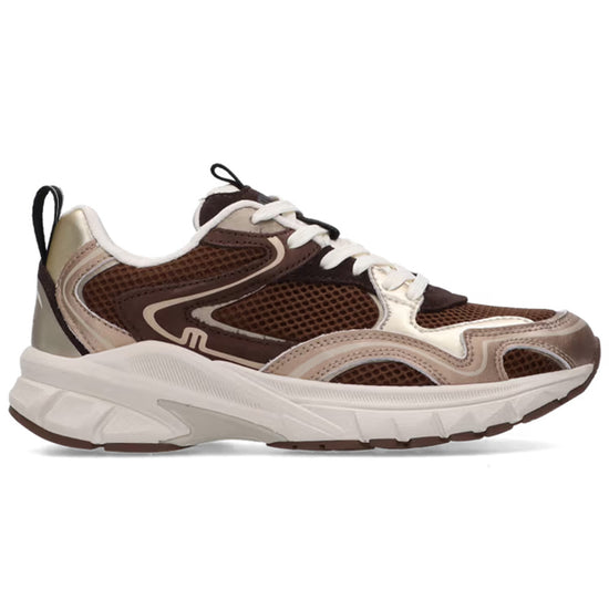 Maruti Damen Schuhe Sneaker Novi Leather/textile Brown Dark Brown - Metallic