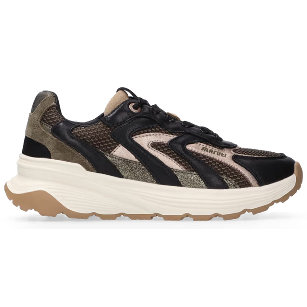 Maruti Damen Schuhe Sneaker Dora Leather Green Black - Bronze - Green