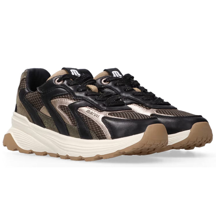 Maruti Damen Schuhe Sneaker Dora Leather Green Black - Bronze - Green