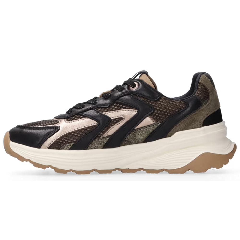 Maruti Damen Schuhe Sneaker Dora Leather Green Black - Bronze - Green