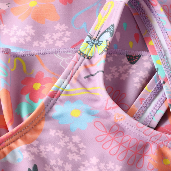 Color Kids Mädchen Badeanzug 720336 – lavender mist