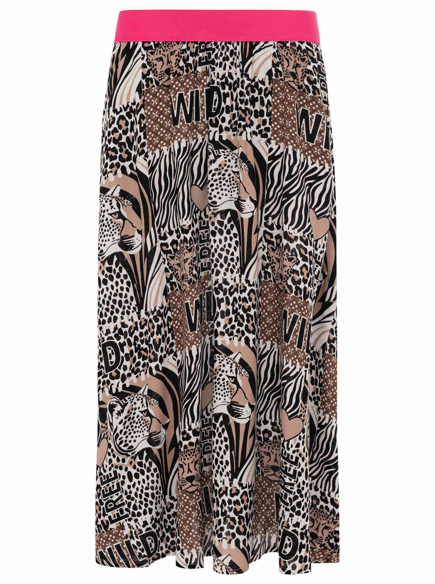 Zwillingsherz Damen Midi Stretch Rock "Wild Animal"