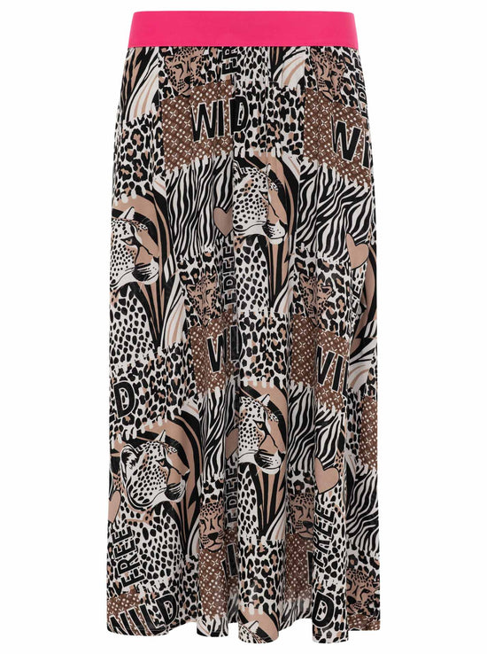 Zwillingsherz Damen Midi Stretch Rock "Wild Animal"