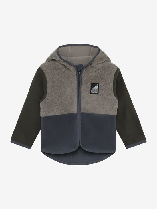 Color Kids Baby Jacke Teddy-Fleecejacke 742739 – turbulence