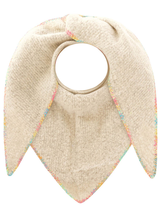 Zwillingsherz Damen Dreieckstuch Teddy "Bunte Kante"
