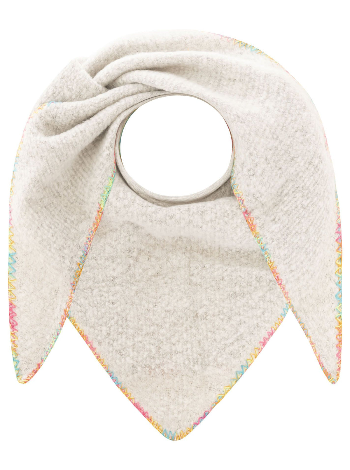 Zwillingsherz Damen Dreieckstuch Teddy "Bunte Kante"