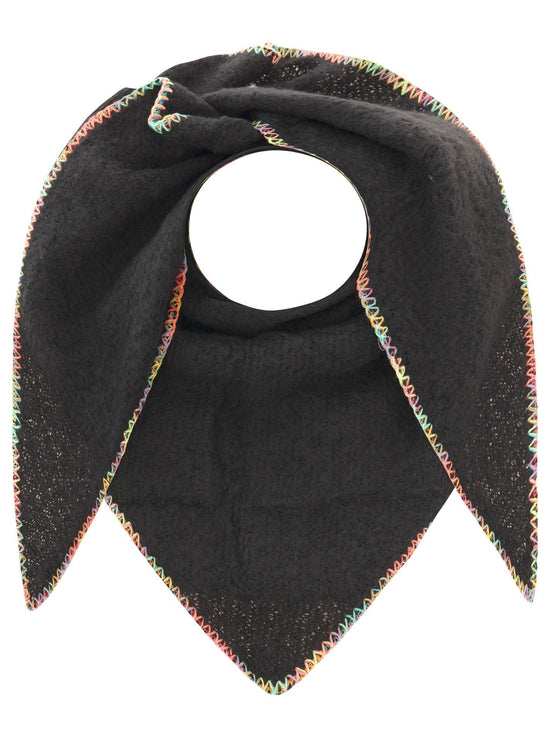 Zwillingsherz Damen Dreieckstuch Teddy "Bunte Kante"