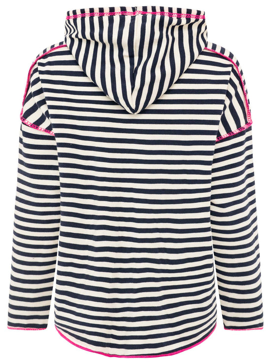 Zwillingsherz Damen Kapuzen-Hoodie BW "Neon Streifen & Patch"