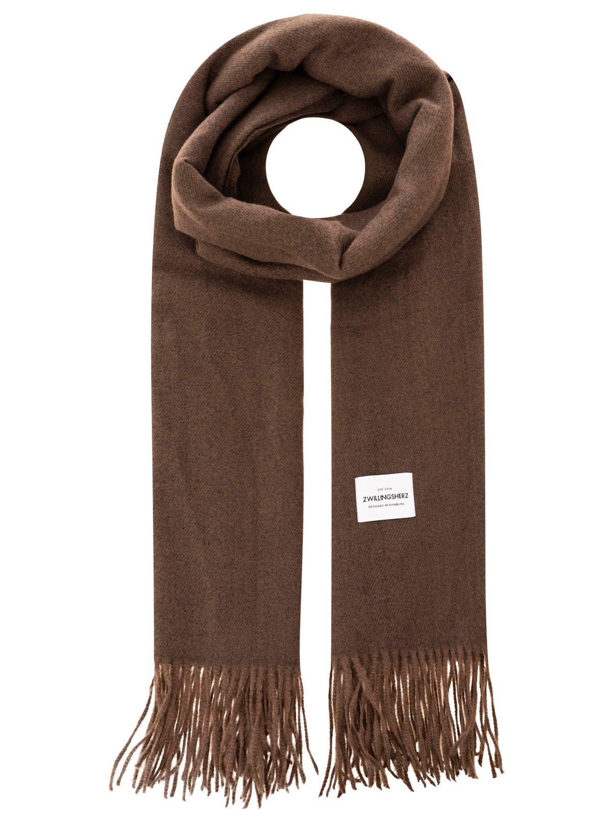 Zwillingsherz Damen Schal "Fransen Uni"
