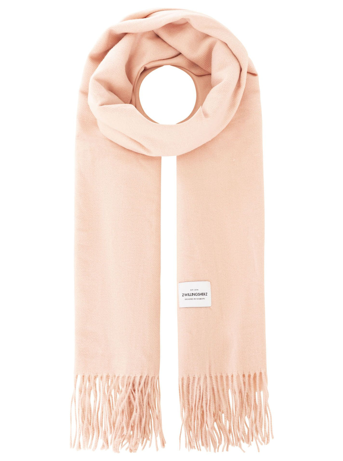 Zwillingsherz Damen Schal "Fransen Uni"