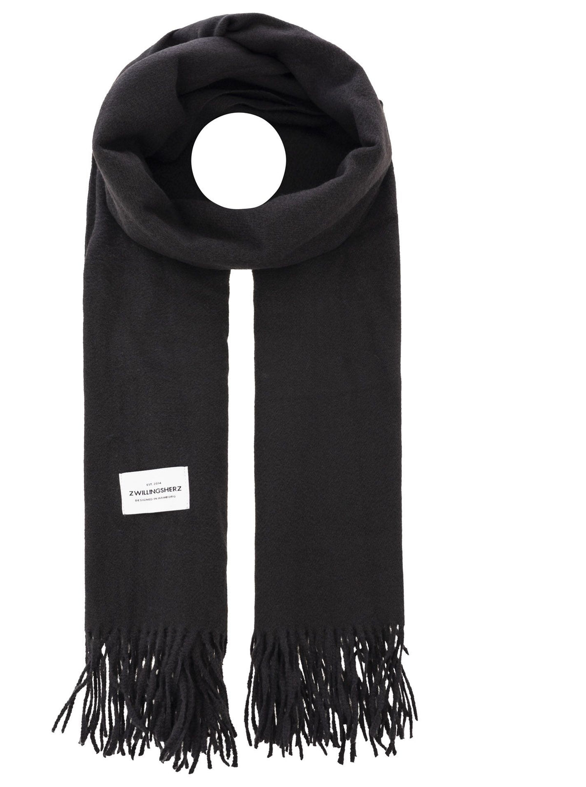Zwillingsherz Damen Schal "Fransen Uni"