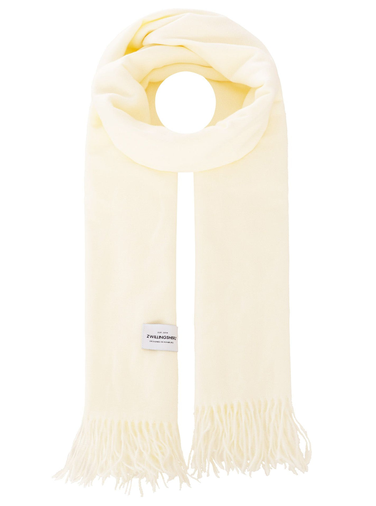 Zwillingsherz Damen Schal "Fransen Uni"