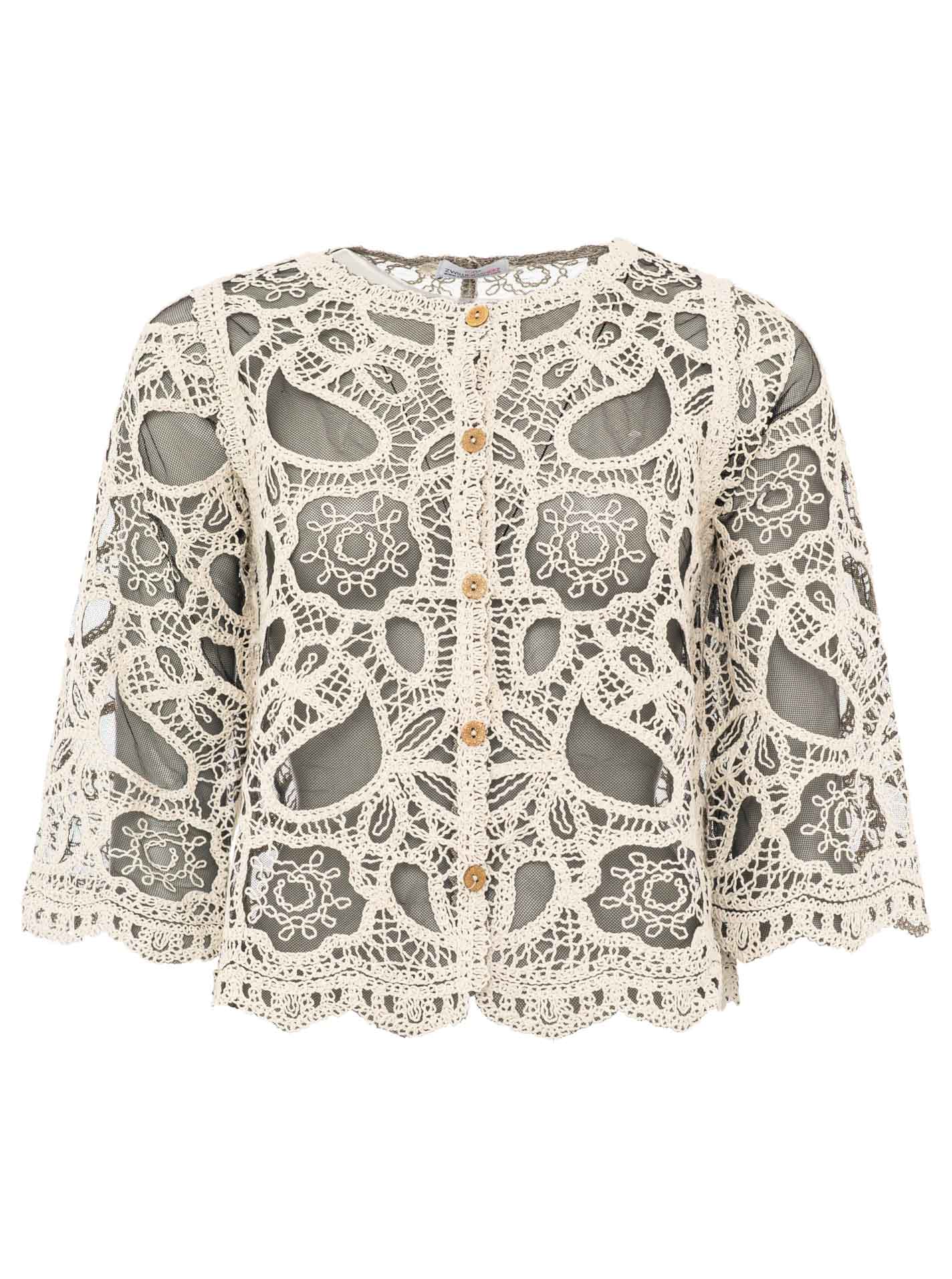 Zwillingsherz Damen Cardigan mit Knöpfen "Lochstick"