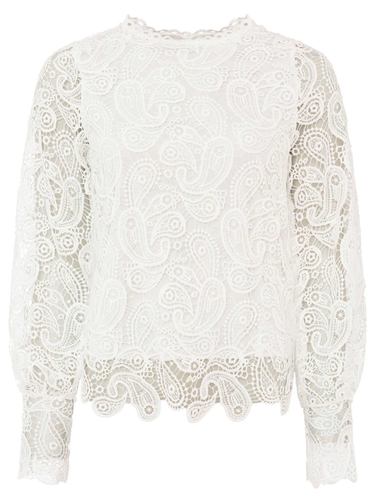 Zwillingsherz Damen Langarmshirt BW "Spitze & Paisley"