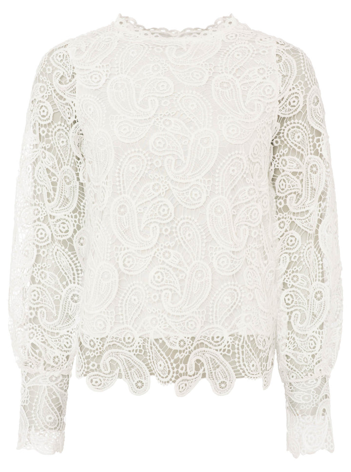 Zwillingsherz Damen Langarmshirt BW "Spitze & Paisley"