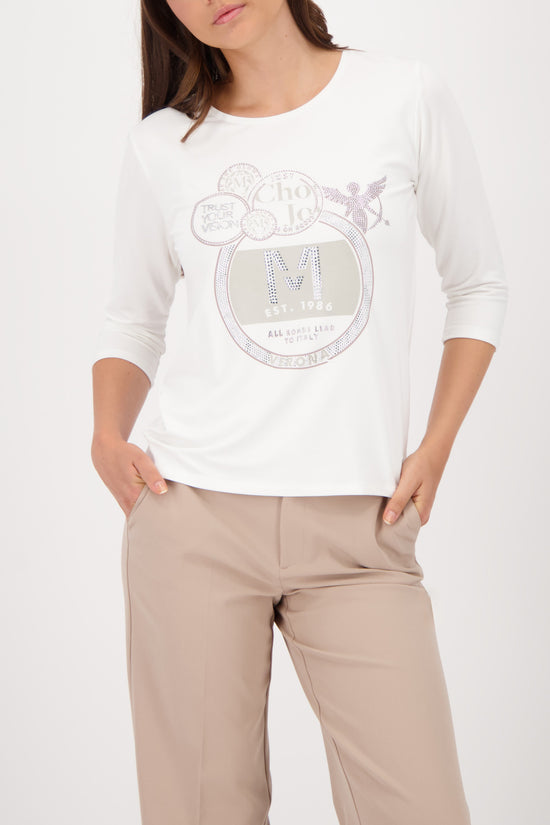 Monari Damen Shirt mit Schmuckemblem Verona