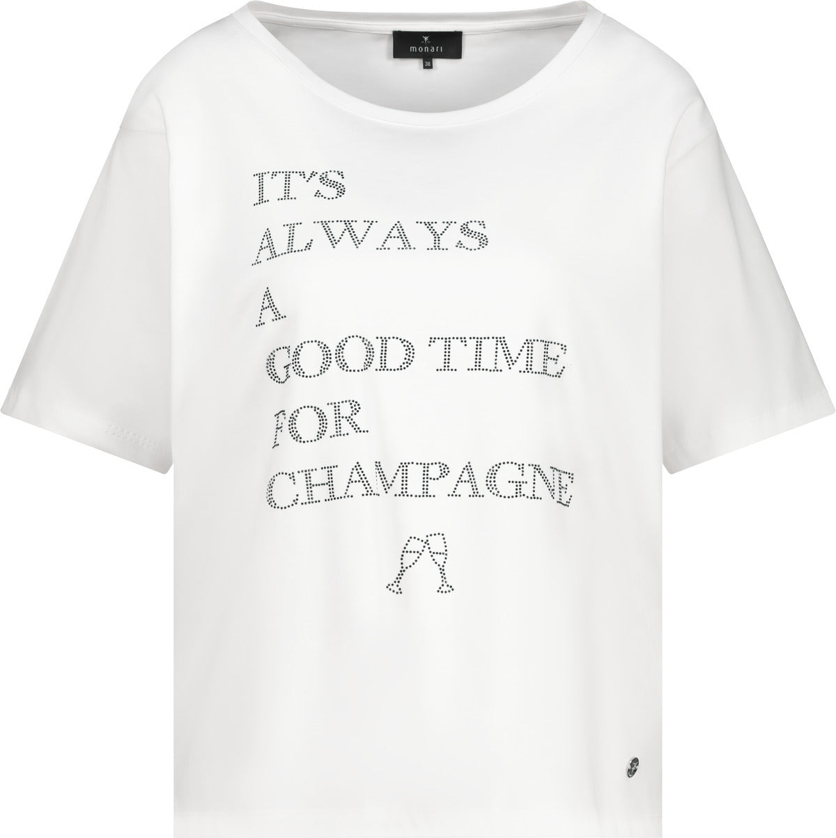 Monari Damen T-Shirt mit Schmuckschrift