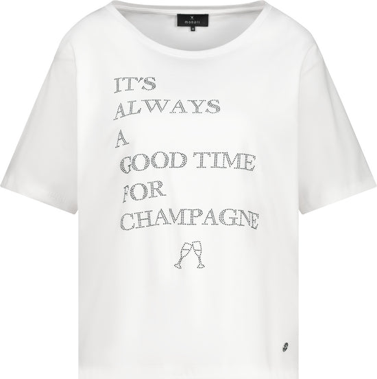 Monari Damen T-Shirt mit Schmuckschrift