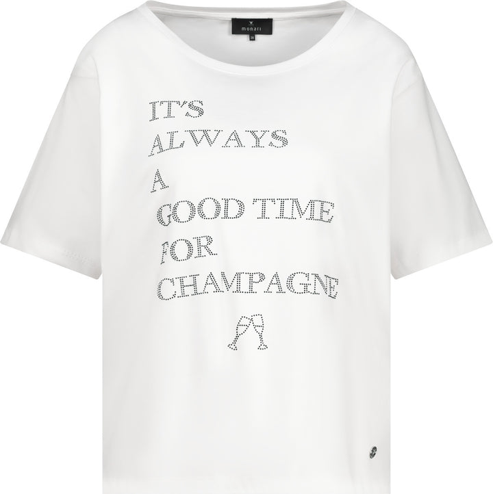 Monari Damen T-Shirt mit Schmuckschrift