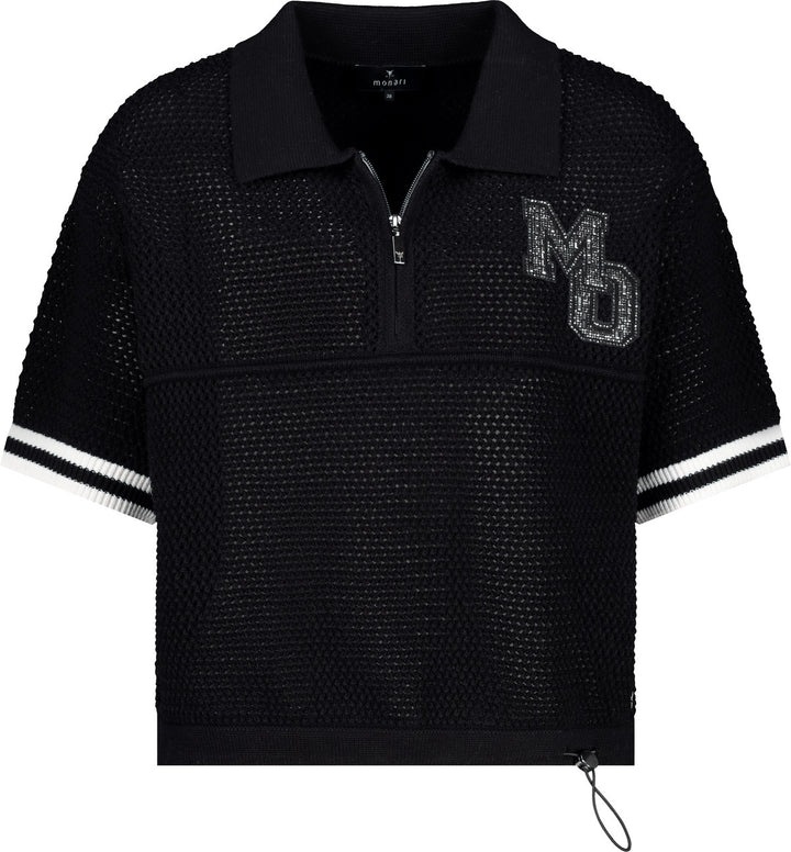 Monari Damen Ajour Strick-Poloshirt Montana