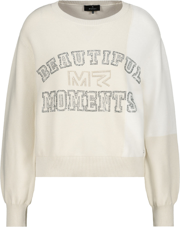 Monari Damen Pullover im Colorblocking-Stil Verona