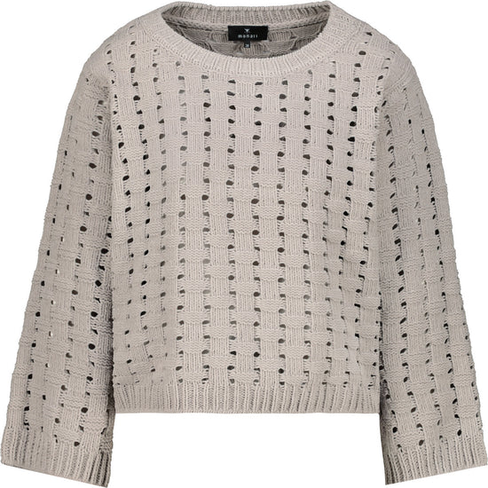 Monari Damen Strickpullover Würfelstrickmuster