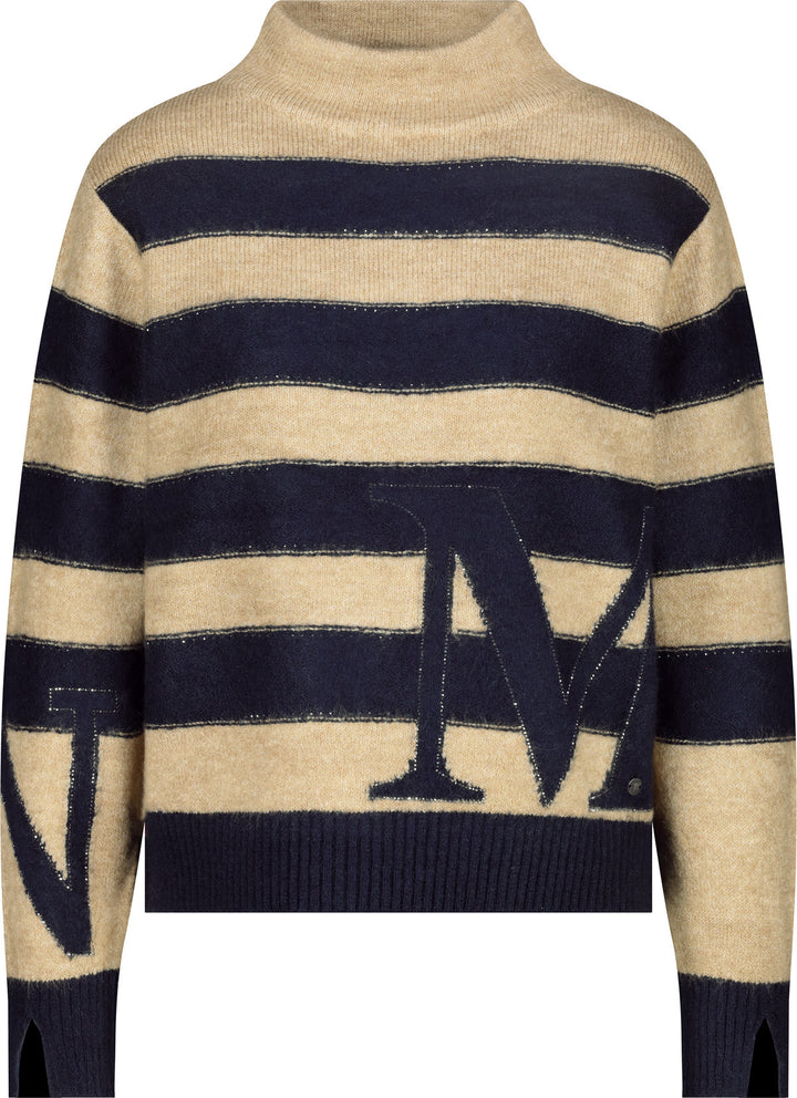 Monari Damen Pullover mit Streifenmuster Champs-Élysées
