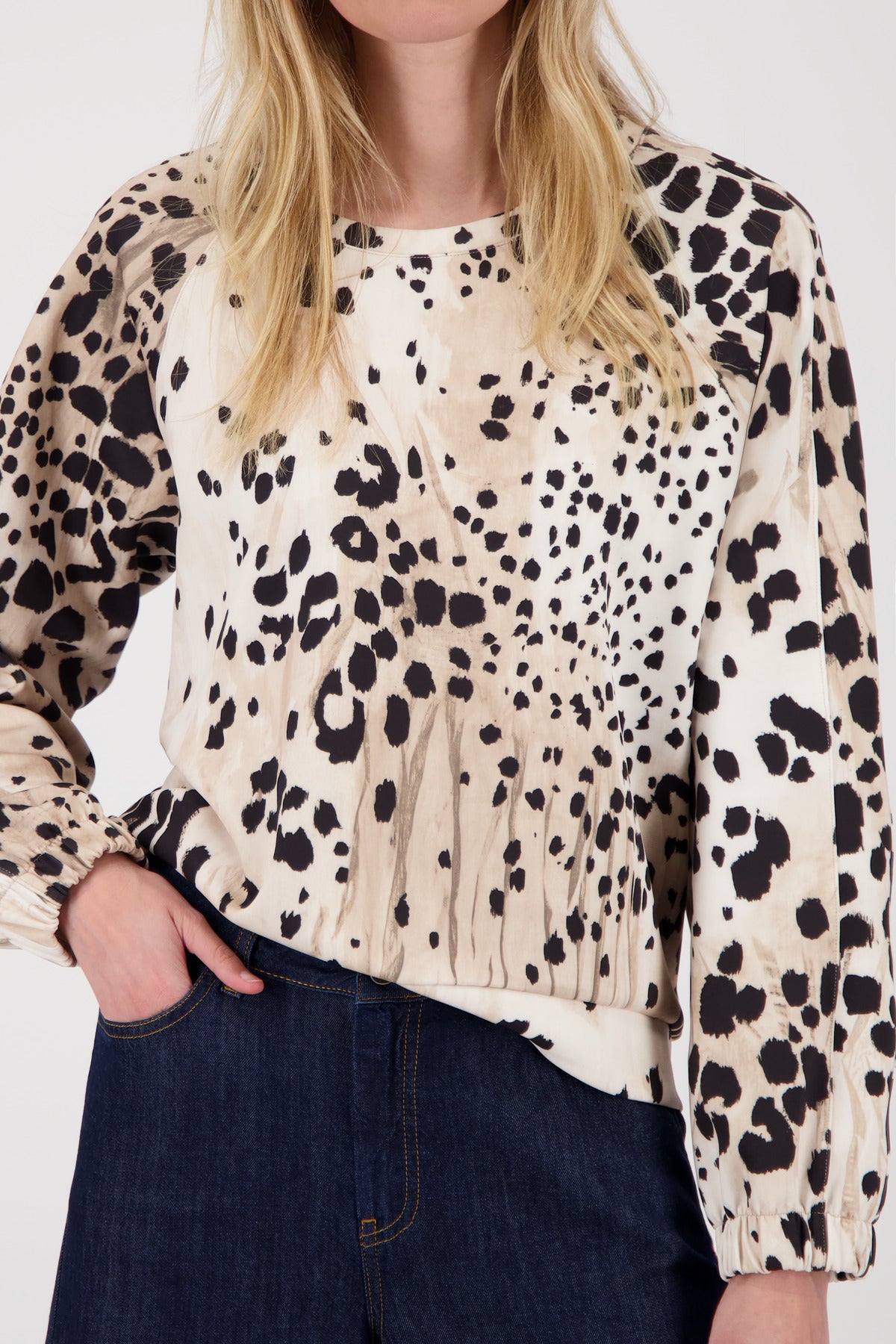 Monari Damen Sweatshirt mit Leomuster Verona