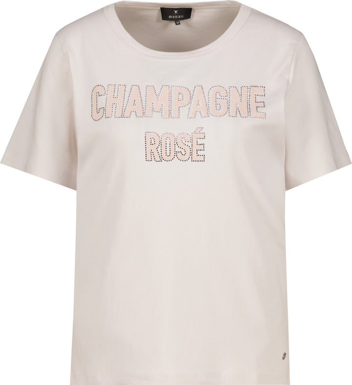 Monari Damen T-Shirt mit Strassschriftzug