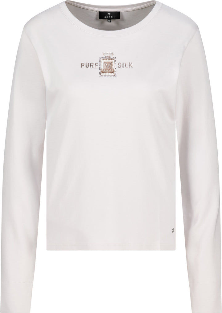 Monari Damen Langarmshirt mit Parfumprint