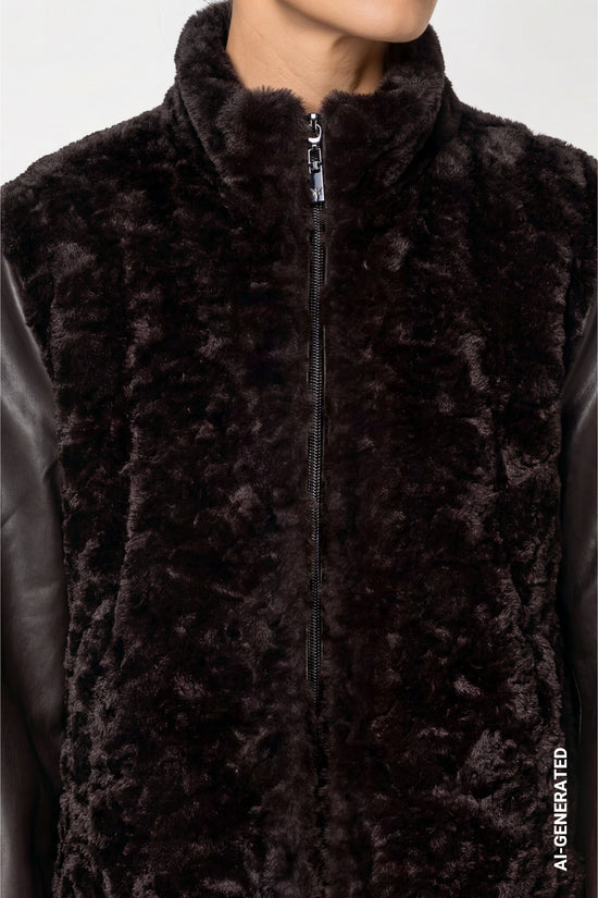 Monari Damen Jacke mit Kunstfell