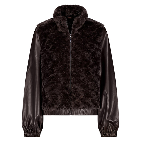 Monari Damen Jacke mit Kunstfell