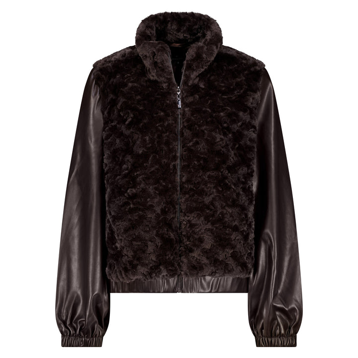 Monari Damen Jacke mit Kunstfell