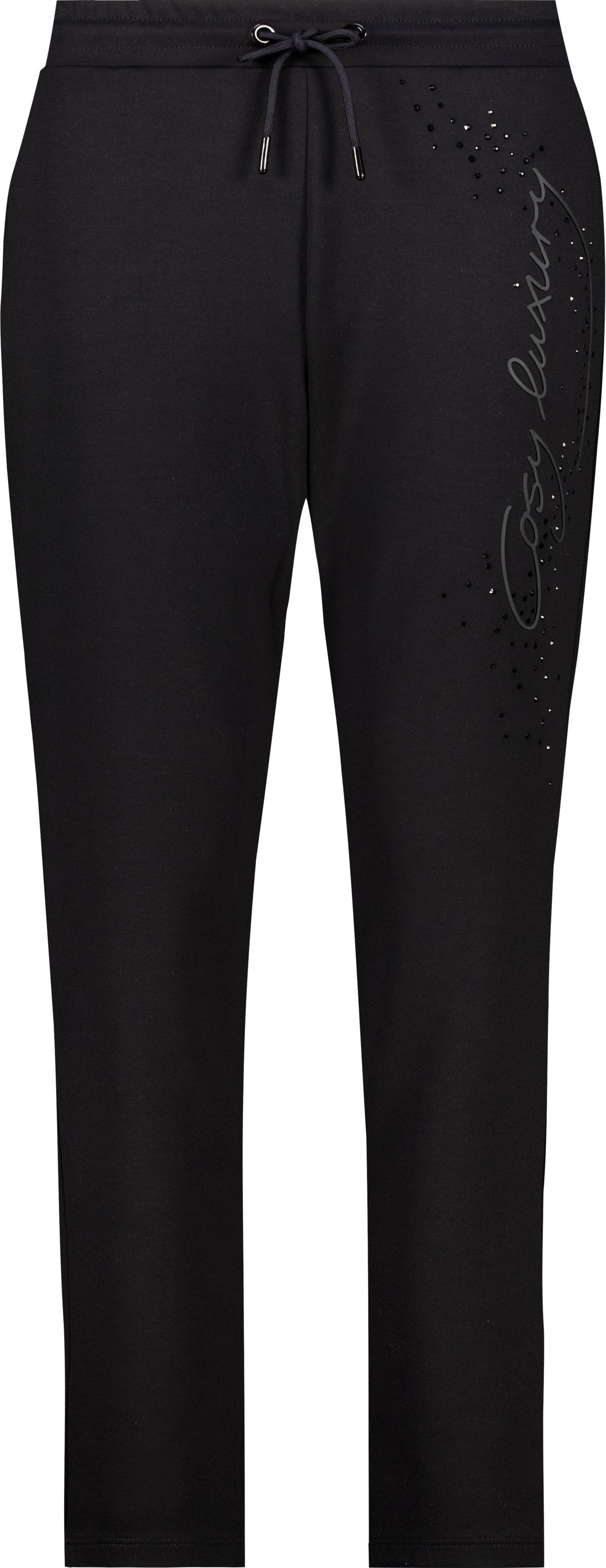 Monari Damen Jogginghose Jogger mit Strass 810002 – schwarz