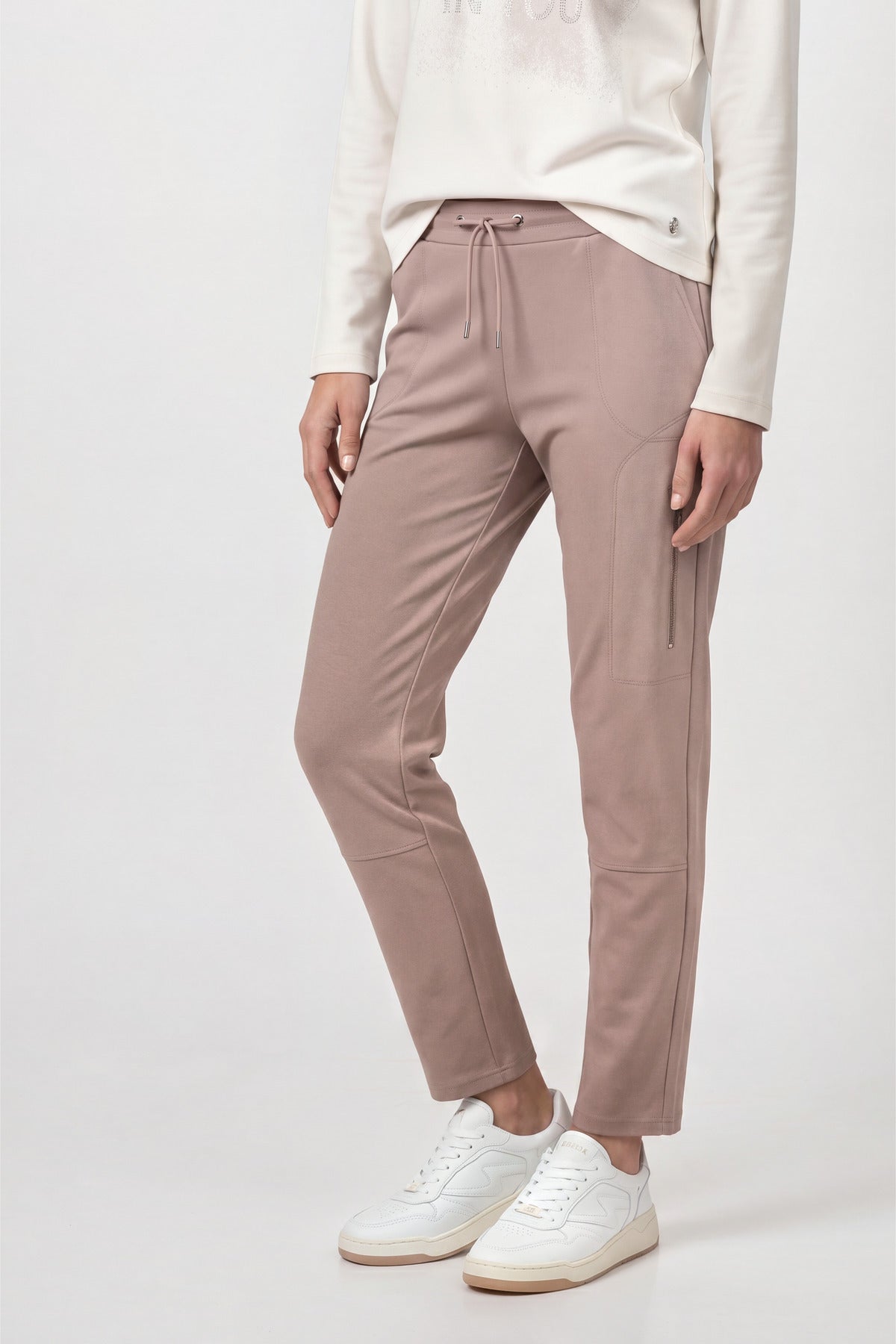 Monari Damen Hose Jogger mit Reißverschluss