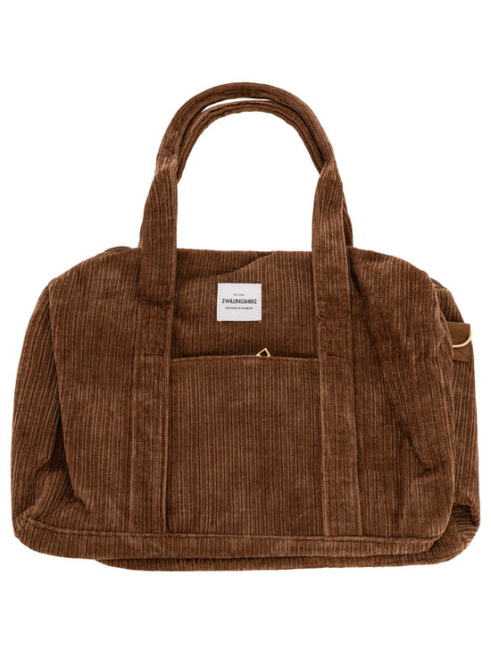 Zwillingsherz Damen Tasche XXL Weekender Kord "Uni"