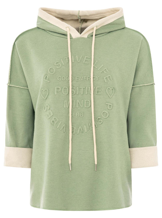 Zwillingsherz Damen Pullover Doubleface Hoodie "Positive Mind"