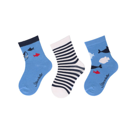 Sterntaler Kindersocken 3er Pack mit Motiv Fische